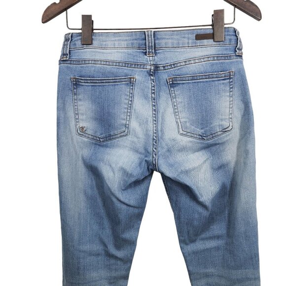 Kut from the Kloth Jeans Womens Size 4 Mia Toothpick Skinny Blue Light Wash KFTK - Picture 4 of 11